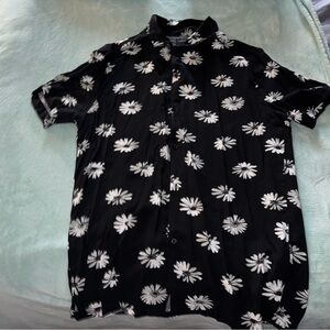 Black Floral Men's Shirt